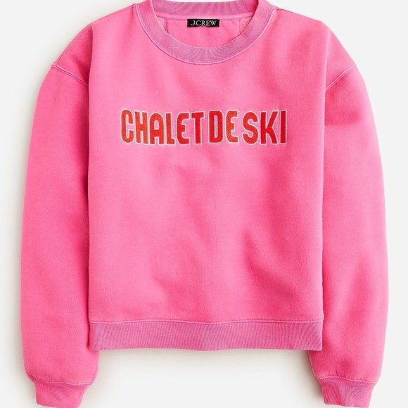 j.Crew Heritage Fleece Chalet de Ski Graphic Sweatshirt - Picture 2 of 2